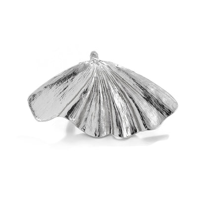 Sweet and Cool Ginkgo Leaf Ring, Female Personalized Metal Texture Alloy Leaf Ring