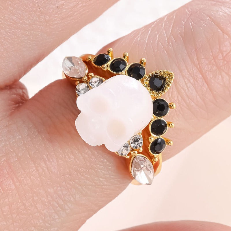 Crown skull women's ring personality fashion cool style jewelry